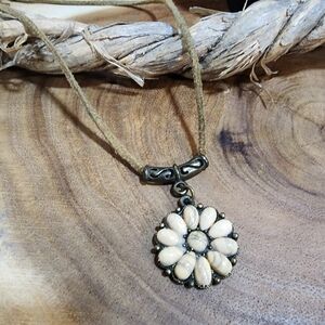 Flower Pendant Navajo Necklace